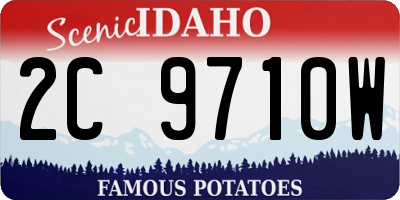 ID license plate 2C9710W