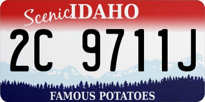 ID license plate 2C9711J