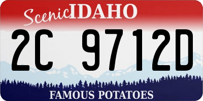 ID license plate 2C9712D