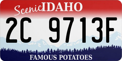 ID license plate 2C9713F