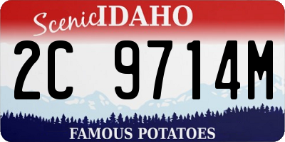 ID license plate 2C9714M