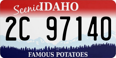ID license plate 2C9714O
