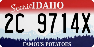 ID license plate 2C9714X