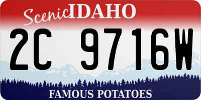 ID license plate 2C9716W