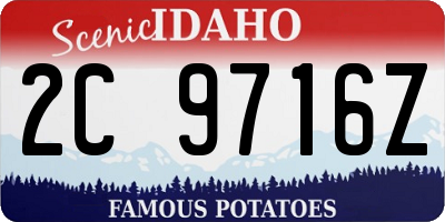 ID license plate 2C9716Z