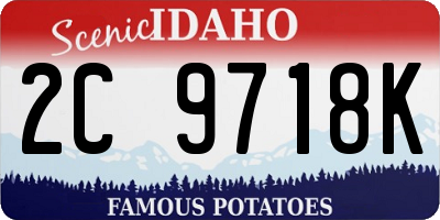 ID license plate 2C9718K