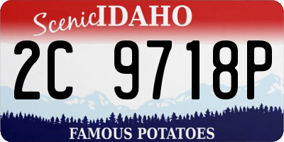 ID license plate 2C9718P
