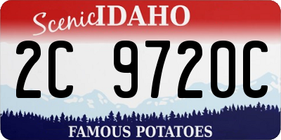 ID license plate 2C9720C