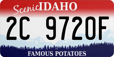 ID license plate 2C9720F