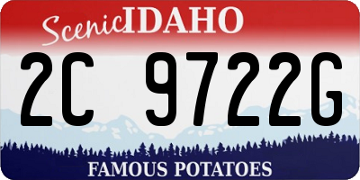 ID license plate 2C9722G