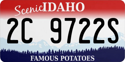 ID license plate 2C9722S