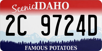 ID license plate 2C9724D