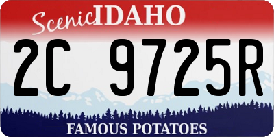 ID license plate 2C9725R