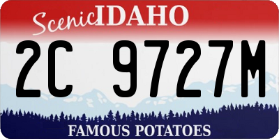 ID license plate 2C9727M