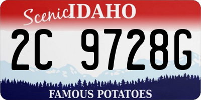 ID license plate 2C9728G