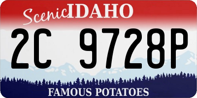 ID license plate 2C9728P