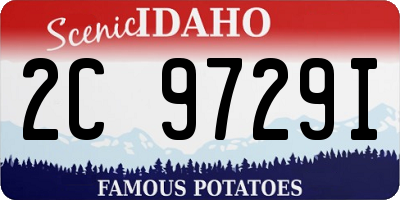 ID license plate 2C9729I