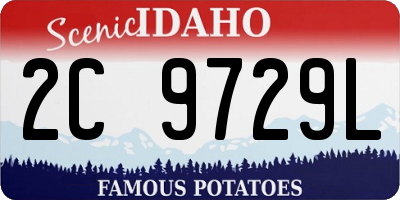ID license plate 2C9729L