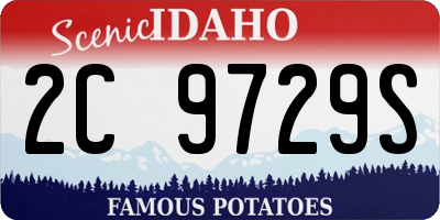 ID license plate 2C9729S