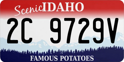 ID license plate 2C9729V