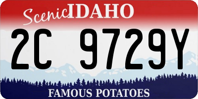 ID license plate 2C9729Y