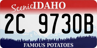 ID license plate 2C9730B