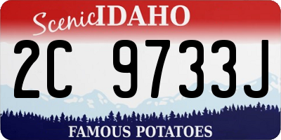 ID license plate 2C9733J