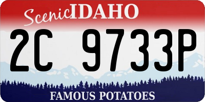 ID license plate 2C9733P