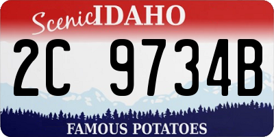 ID license plate 2C9734B
