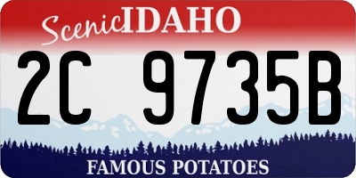 ID license plate 2C9735B