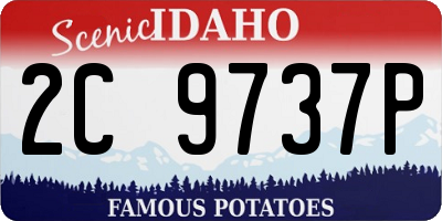 ID license plate 2C9737P