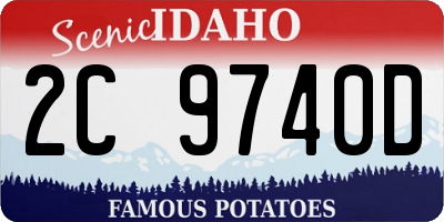 ID license plate 2C9740D
