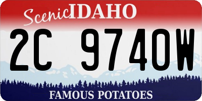 ID license plate 2C9740W