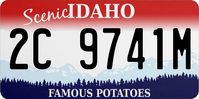 ID license plate 2C9741M