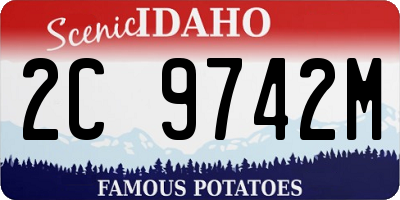 ID license plate 2C9742M