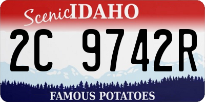 ID license plate 2C9742R