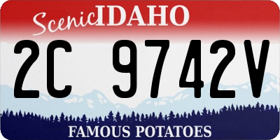 ID license plate 2C9742V