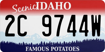 ID license plate 2C9744W