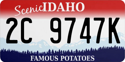 ID license plate 2C9747K