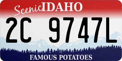 ID license plate 2C9747L