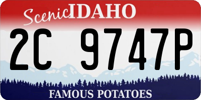 ID license plate 2C9747P