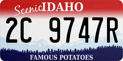 ID license plate 2C9747R