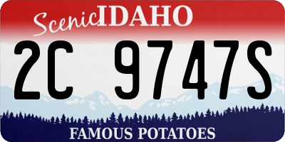 ID license plate 2C9747S