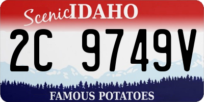 ID license plate 2C9749V