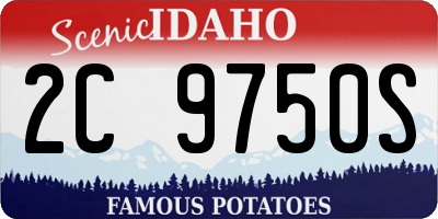 ID license plate 2C9750S