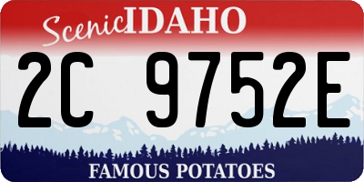 ID license plate 2C9752E