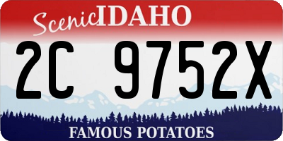 ID license plate 2C9752X