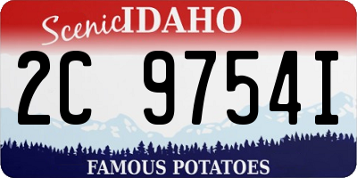ID license plate 2C9754I
