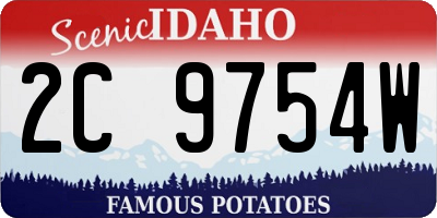 ID license plate 2C9754W