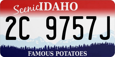 ID license plate 2C9757J